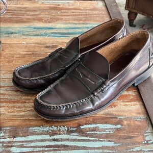 Vintage Florsheim Men’s Sz 10 Penny Loafer Burgundy Slip On Shoes